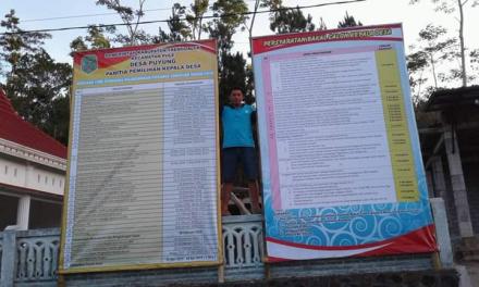 Pemasangan Banner Skedul Pilkades Serentak Tahun 2019