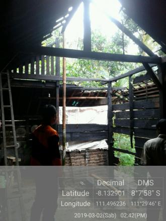 Kebakaran Rumah Pak Samin RT 10 RW 05 Dusun Krajan Desa Puyung 